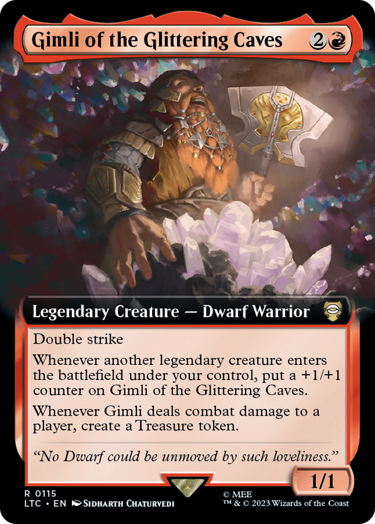 Gimli of the Glittering Caves (Extended Art) [The Lord of the Rings: Tales of Middle-Earth Commander] | Grognard Games