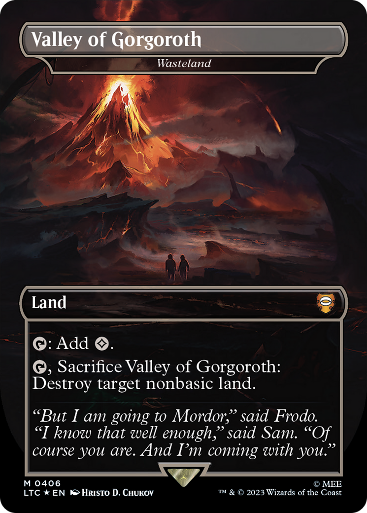 Valley of Gorgoroth - Wasteland (Surge Foil Realms and Relics) [The Lord of the Rings: Tales of Middle-Earth Commander] | Grognard Games