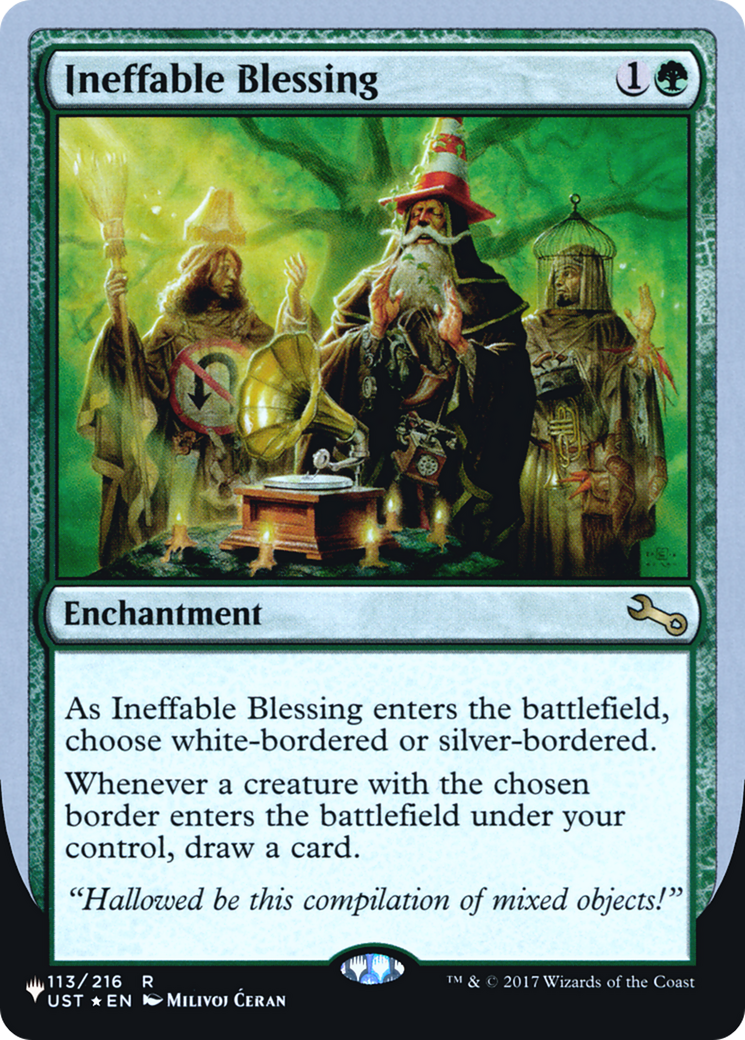 Ineffable Blessing (Bordered) (Unfinity Foil Edition) [The List] | Grognard Games