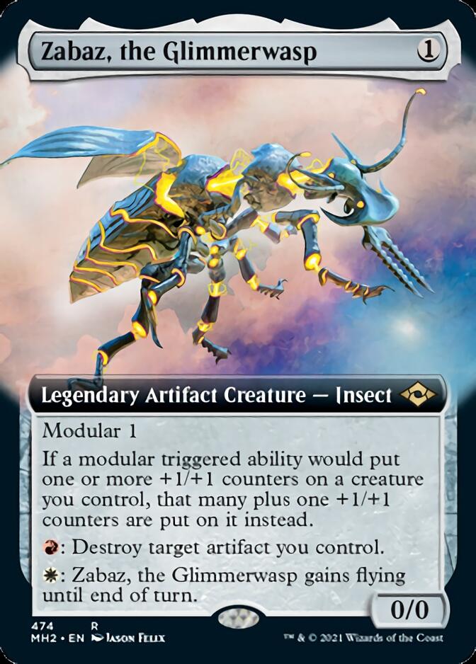 Zabaz, the Glimmerwasp (Extended Art) [Modern Horizons 2] | Grognard Games