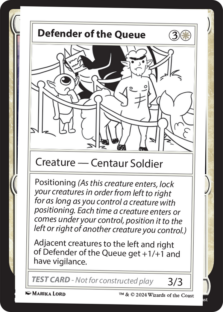 Defender of the Queue [Mystery Booster 2 Playtest Cards] | Grognard Games