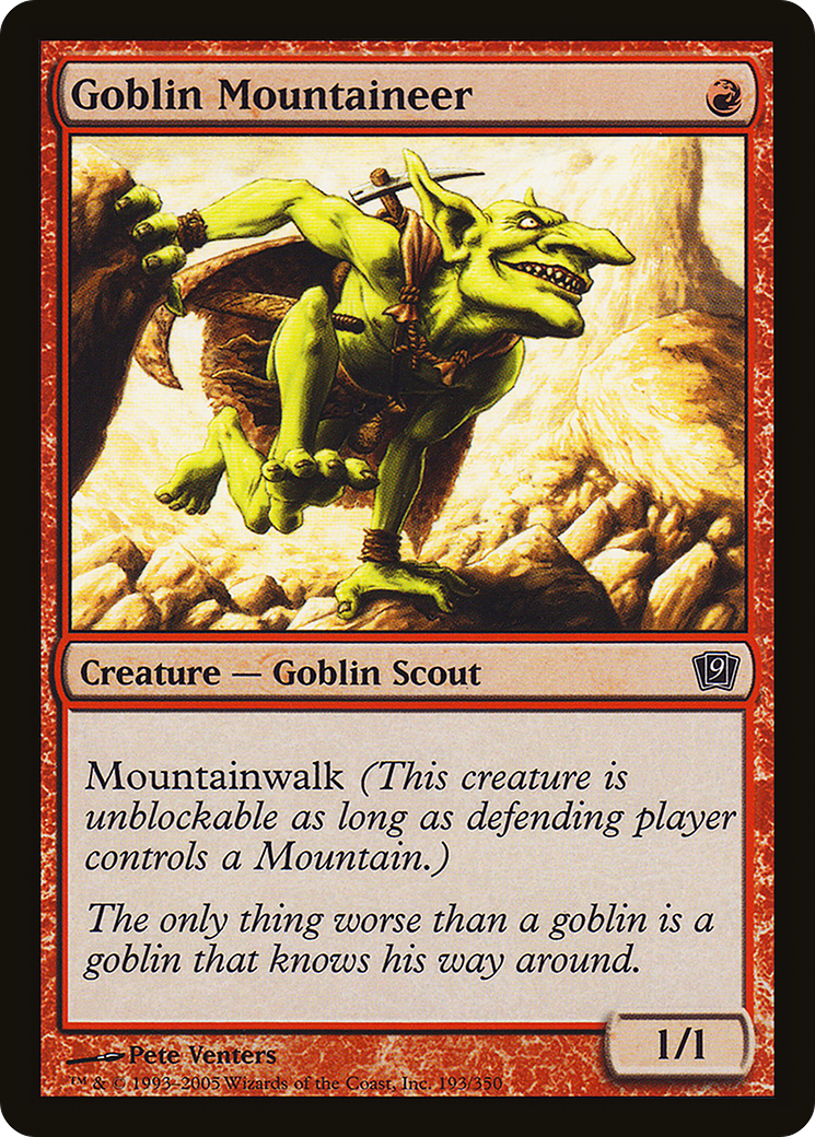 Goblin Mountaineer [Ninth Edition] | Grognard Games