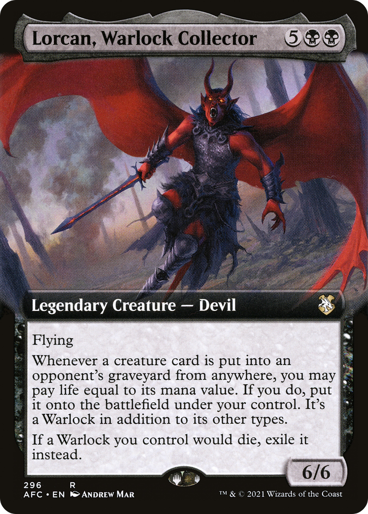 Lorcan, Warlock Collector (Extended) [Dungeons & Dragons: Adventures in the Forgotten Realms Commander] | Grognard Games