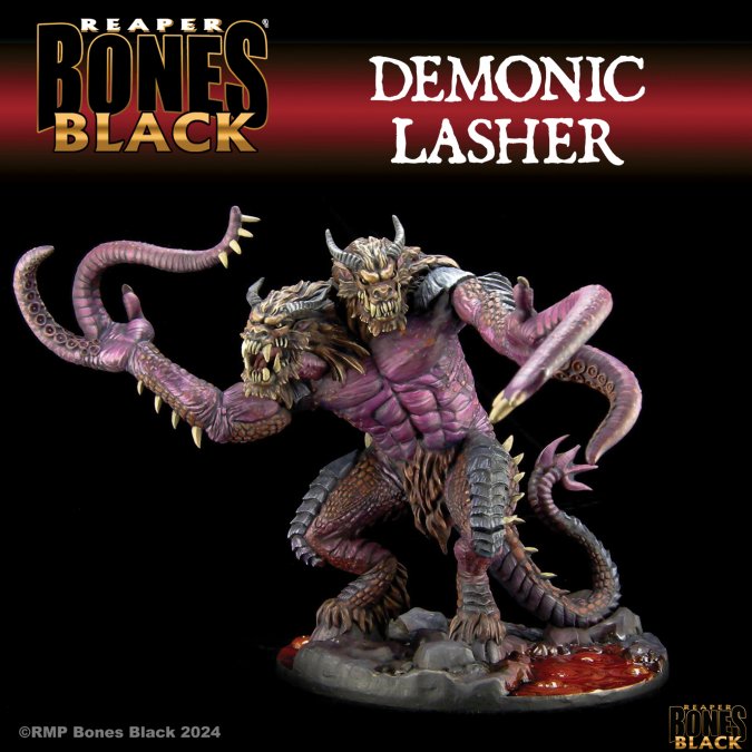 Reaper Bones 44187 Black Demonic Lasher | Grognard Games