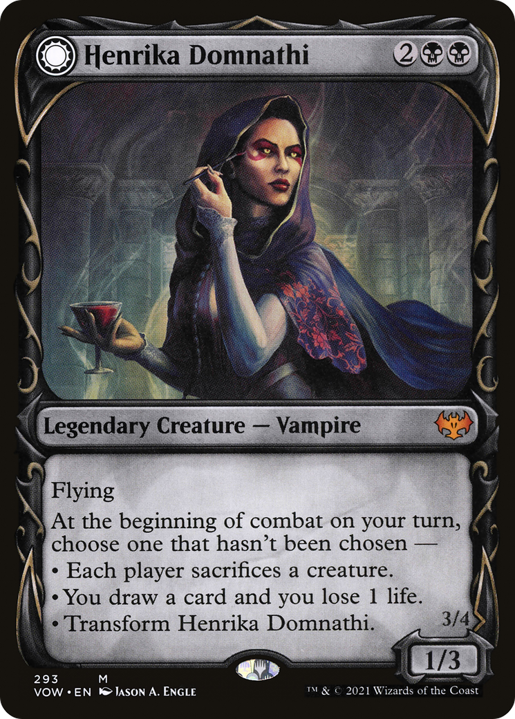 Henrika Domnathi // Henrika, Infernal Seer (Showcase Fang Frame) [Innistrad: Crimson Vow] | Grognard Games