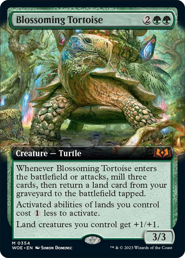 Blossoming Tortoise (Extended Art) [Wilds of Eldraine] | Grognard Games