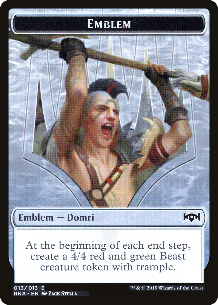 Domri, Chaos Bringer Emblem [Ravnica Allegiance Tokens] | Grognard Games