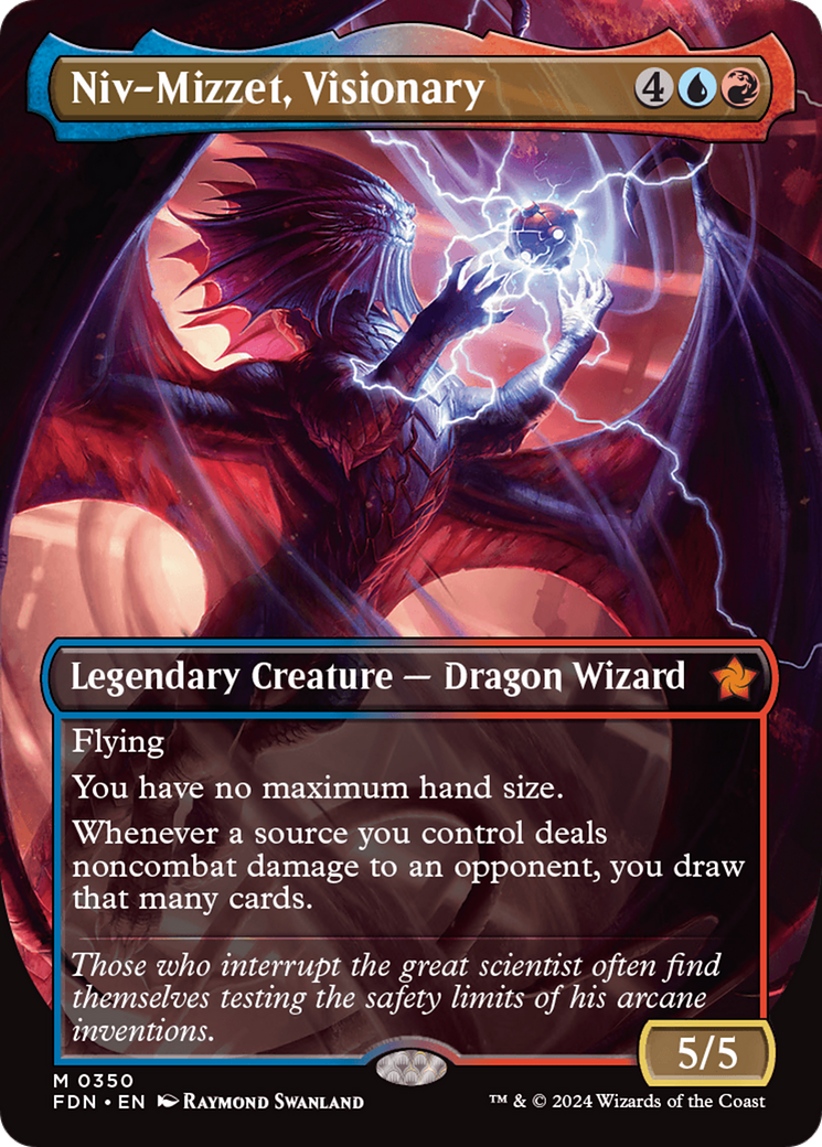 Niv-Mizzet, Visionary (Borderless) [Foundations] | Grognard Games