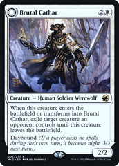 Brutal Cathar // Moonrage Brute [Innistrad: Midnight Hunt Prerelease Promos] | Grognard Games