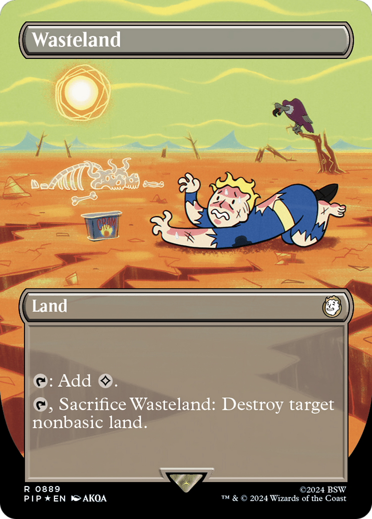 Wasteland (Borderless) (Surge Foil) [Fallout] | Grognard Games