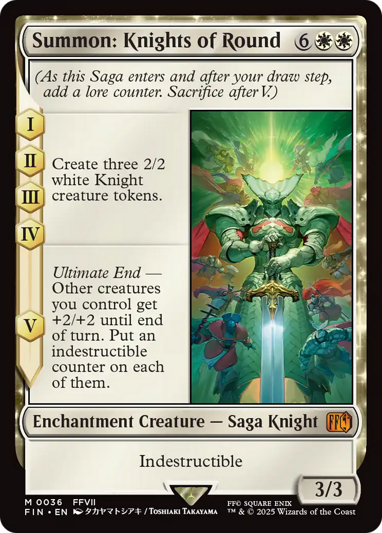 Summon: Knights of Round (FIN-036) - FINAL FANTASY Foil | Grognard Games