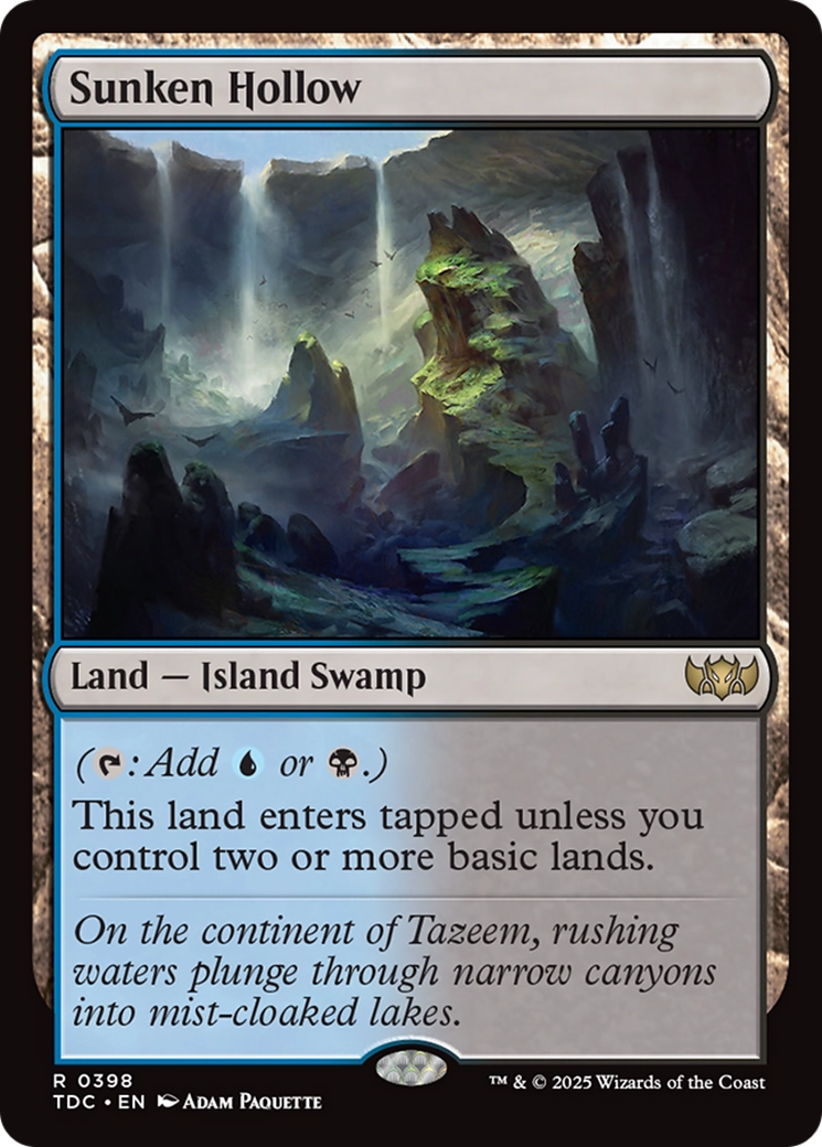 Sunken Hollow [Tarkir: Dragonstorm Commander] | Grognard Games