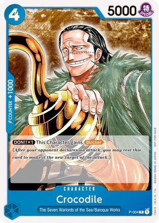 Crocodile (Promotion Pack 2022) (P-004) - One Piece Promotion Cards | Grognard Games
