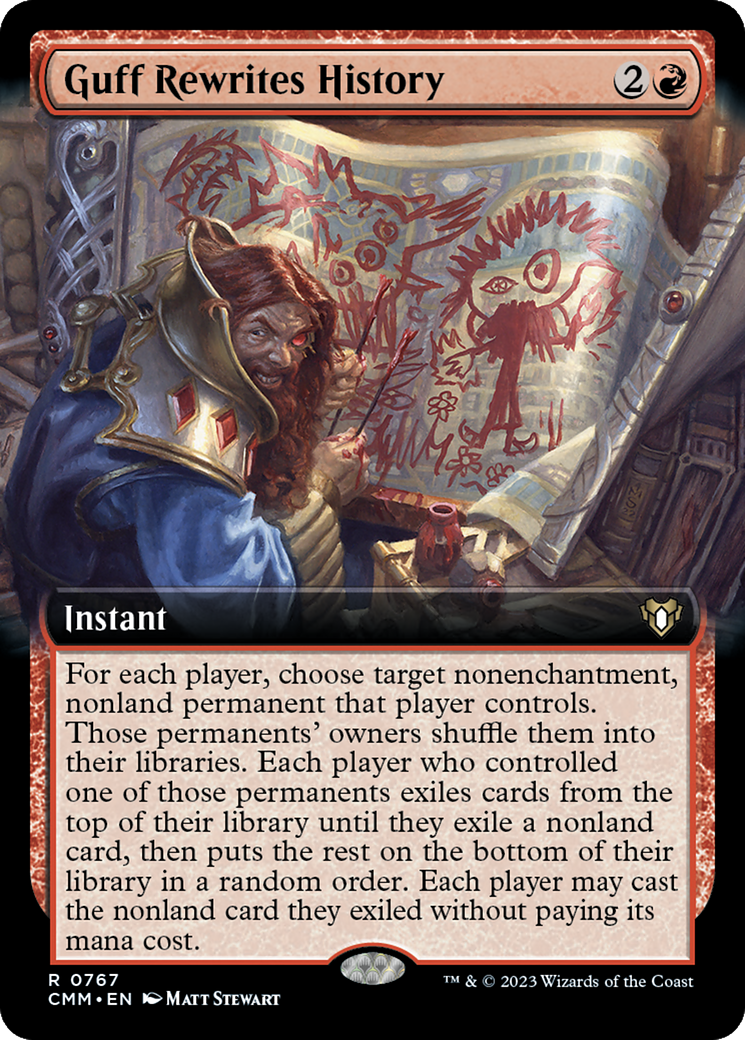 Guff Rewrites History (Extended Art) [Commander Masters] | Grognard Games