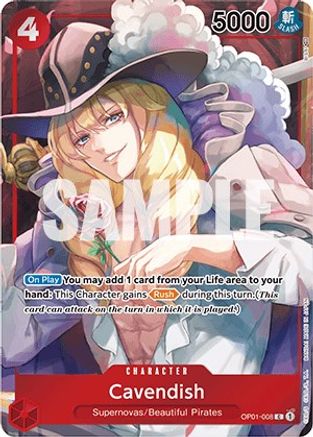 Cavendish (Box Topper) (OP01-008) - Romance Dawn Foil | Grognard Games