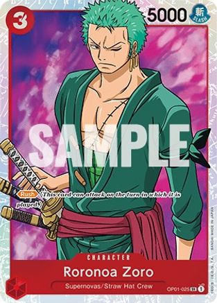 Roronoa Zoro (025) (OP01-025) - Romance Dawn Foil | Grognard Games