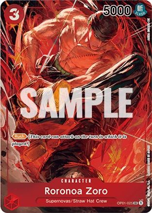 Roronoa Zoro (025) (Parallel) (OP01-025) - Romance Dawn Foil | Grognard Games