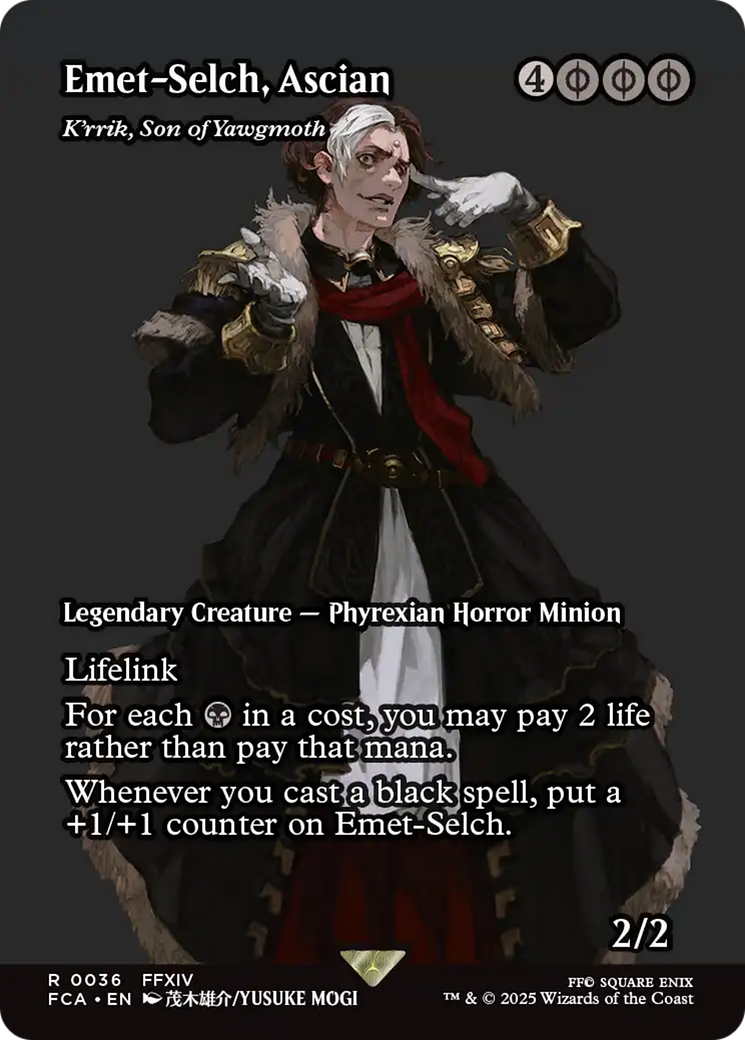 Emet-Selch, Ascian - K'rrik, Son of Yawgmoth (Showcase) (FCA-036) - FINAL FANTASY: Through the Ages Foil | Grognard Games
