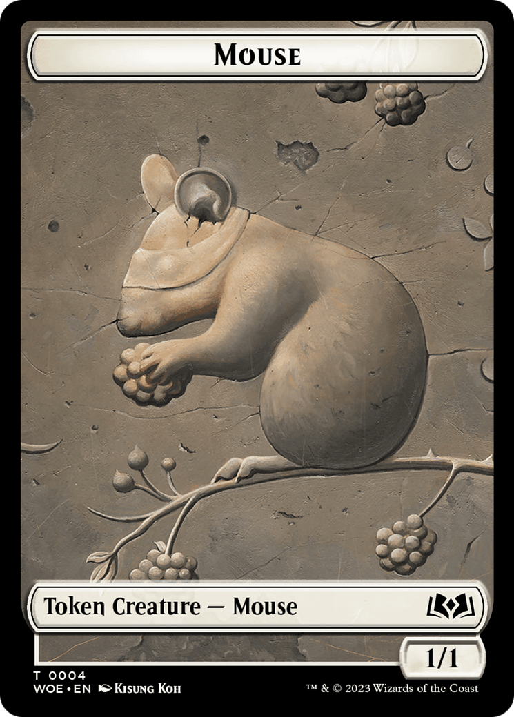 Mouse // Food (0013) Double-Sided Token [Wilds of Eldraine Tokens] | Grognard Games