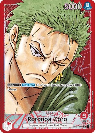 Roronoa Zoro (001) (Parallel) (OP01-001) - Romance Dawn Foil | Grognard Games