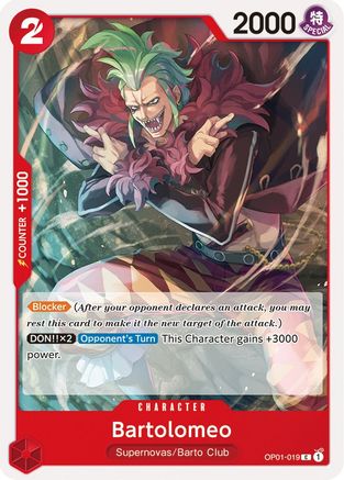 Bartolomeo (OP01-019) - Romance Dawn | Grognard Games
