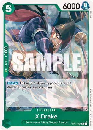 X.Drake (054) (OP01-054) - Romance Dawn Foil | Grognard Games