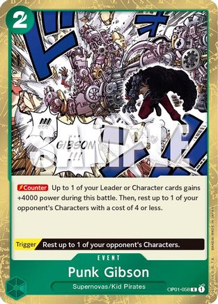 Punk Gibson (OP01-058) - Romance Dawn Foil | Grognard Games