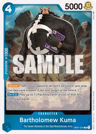 Bartholomew Kuma (OP01-074) - Romance Dawn Foil | Grognard Games