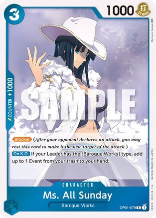 Ms. All Sunday (OP01-079) - Romance Dawn Foil | Grognard Games