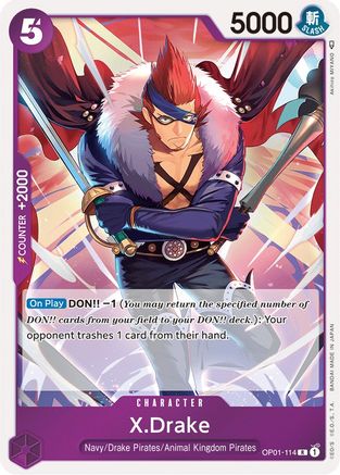 X.Drake (114) (OP01-114) - Romance Dawn Foil | Grognard Games