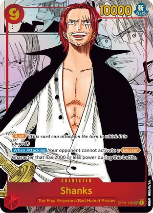 Shanks (Parallel) (Manga) (Alternate Art) (OP01-120) - Romance Dawn Foil | Grognard Games