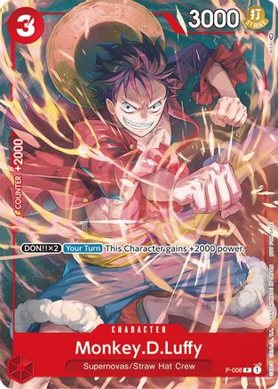 Monkey.D.Luffy - P-006 (Tournament Pack Vol. 1) (P-006) - One Piece Promotion Cards | Grognard Games