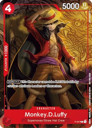 Monkey.D.Luffy - P-007 (Tournament Pack Vol. 1) (P-007) - One Piece Promotion Cards | Grognard Games