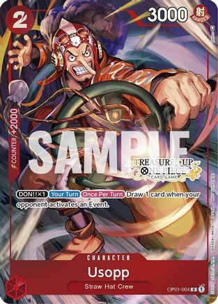 Usopp - OP01-004 (Treasure Cup) (OP01-004) - One Piece Promotion Cards Foil | Grognard Games