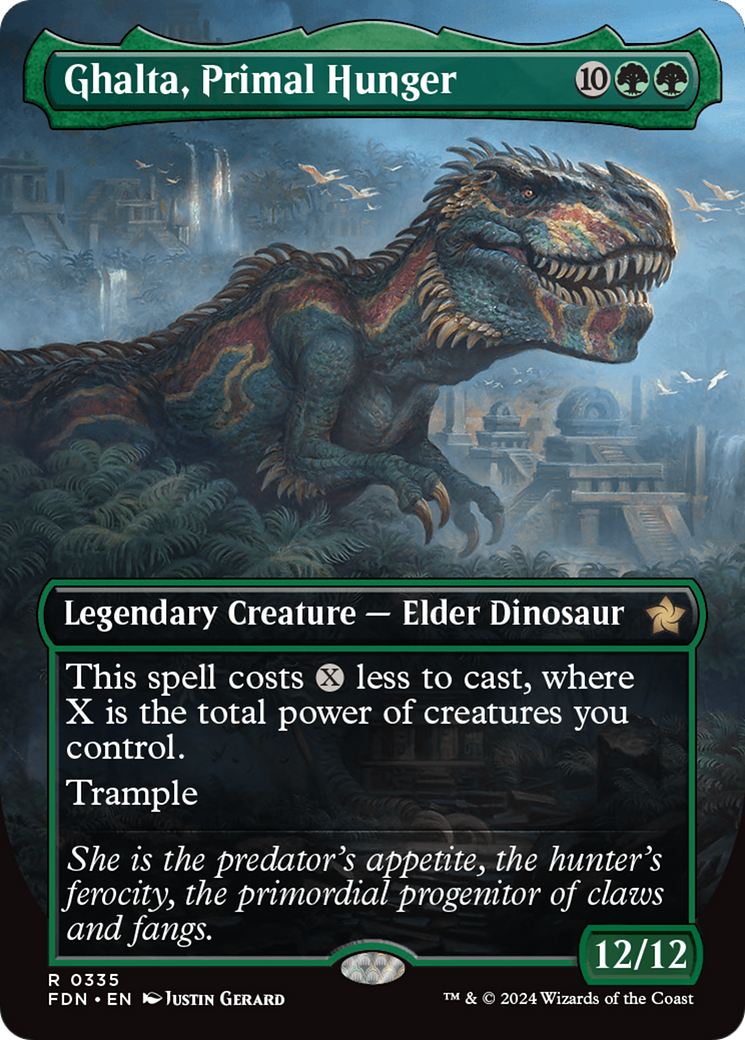 Ghalta, Primal Hunger (Borderless) [Foundations] | Grognard Games
