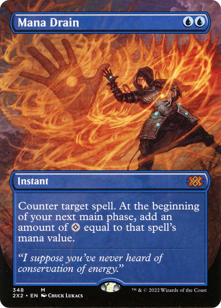Mana Drain (Borderless Alternate Art) [Double Masters 2022] | Grognard Games