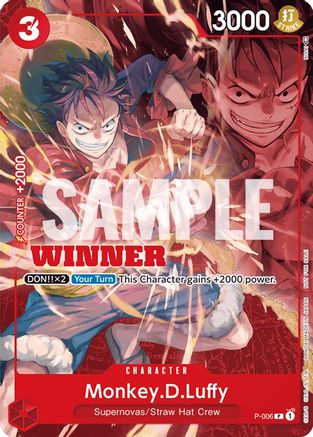 Monkey.D.Luffy - P-006 (Winner Pack Vol. 1) (P-006) - One Piece Promotion Cards | Grognard Games