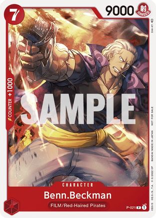 Benn.Beckman (One Piece Film Red) (P-021) - One Piece Promotion Cards | Grognard Games