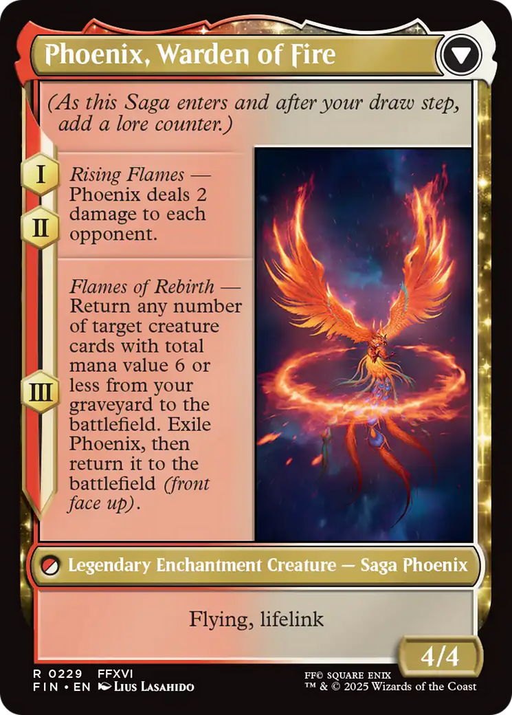 Joshua, Phoenix's Dominant // Phoenix, Warden of Fire (FIN-229) - FINAL FANTASY: (enchantment) Foil | Grognard Games