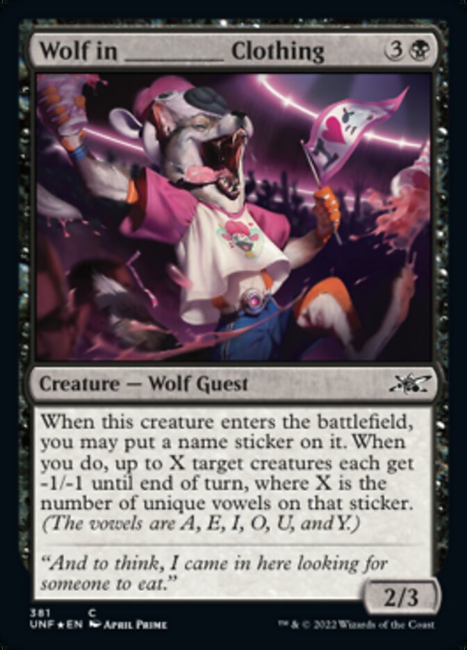 Wolf in _____ Clothing (Galaxy Foil) [Unfinity] | Grognard Games