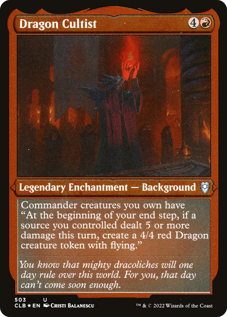 Dragon Cultist (Foil Etched) (CLB-503) - Commander Legends: Battle for Baldur's Gate Foil | Grognard Games