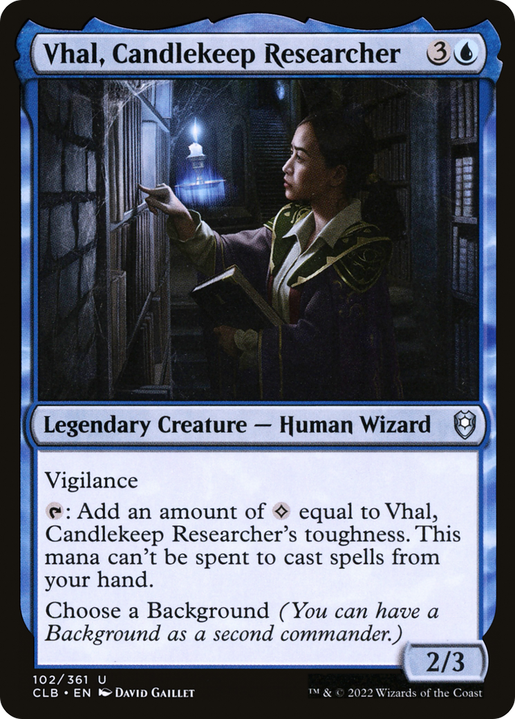 Vhal, Candlekeep Researcher [Commander Legends: Battle for Baldur's Gate] | Grognard Games