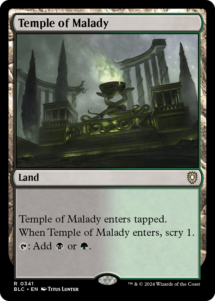 Temple of Malady [Bloomburrow Commander] | Grognard Games