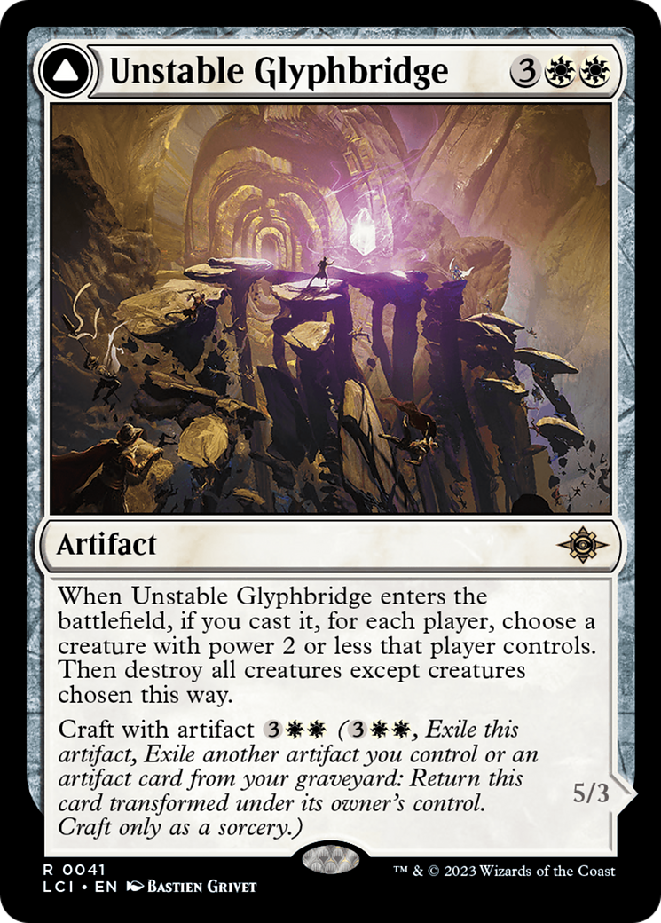 Unstable Glyphbridge // Sandswirl Wanderglyph [The Lost Caverns of Ixalan] | Grognard Games