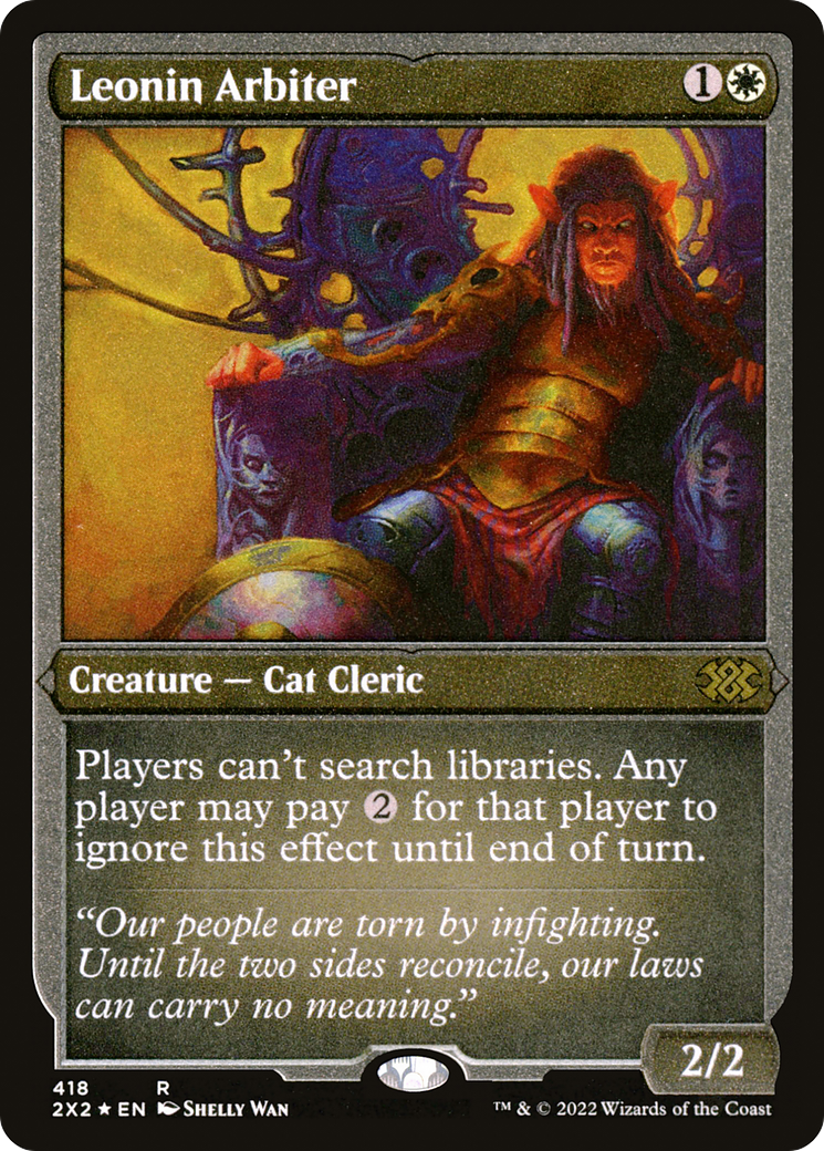 Leonin Arbiter (Foil Etched) (2X2-418) - Double Masters 2022 Foil | Grognard Games