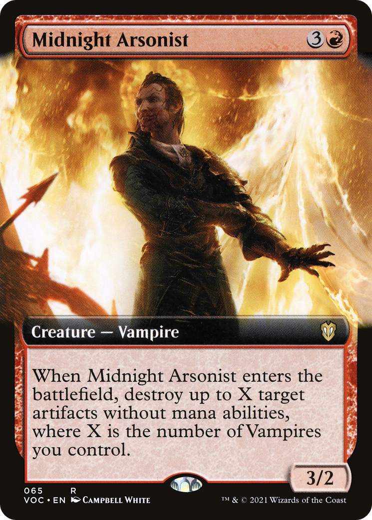 Midnight Arsonist (Extended) [Innistrad: Crimson Vow Commander] | Grognard Games