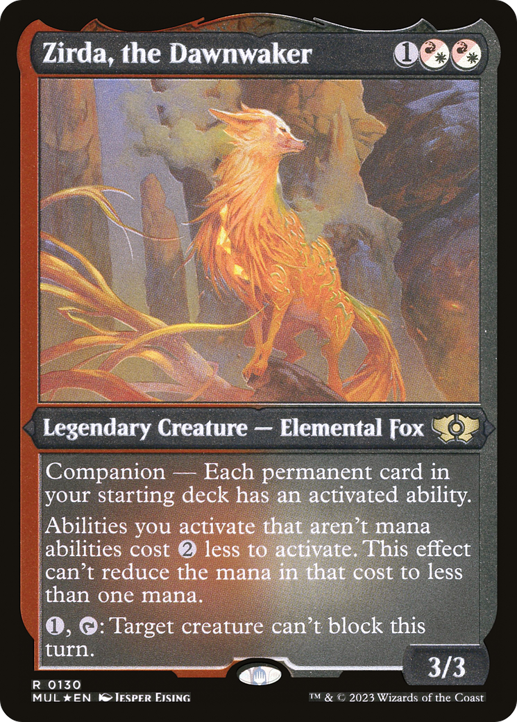 Zirda, the Dawnwaker (Foil Etched) (MUL-130) - Multiverse Legends: (companion) Foil | Grognard Games