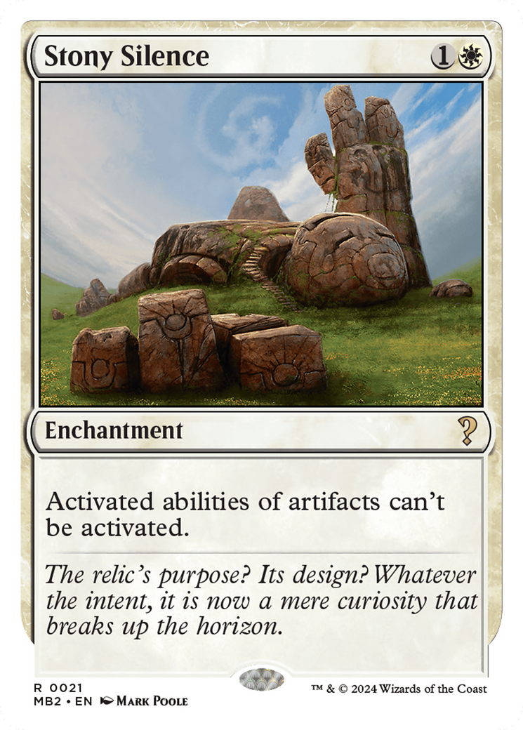 Stony Silence (White Border) [Mystery Booster 2] | Grognard Games