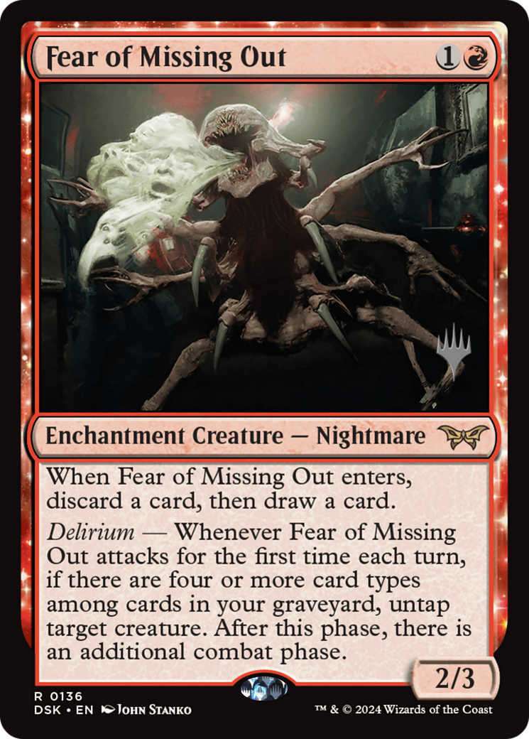 Fear of Missing Out (Promo Pack) [Duskmourn: House of Horror Promos] | Grognard Games