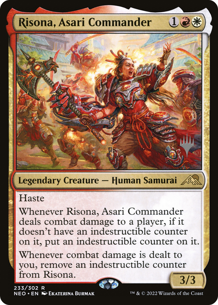 Risona, Asari Commander (Promo Pack) [Kamigawa: Neon Dynasty Promos] | Grognard Games